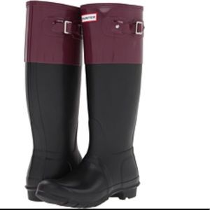 Hunter Original Tall Boots - Black/Dark Ruby